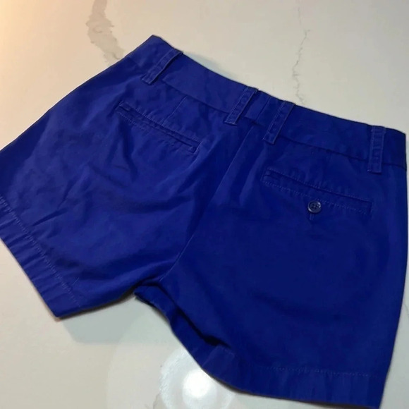 J.Crew ‎ Cobalt blue 100%  Cotton Shorts. Size 00 - Picture 4 of 8